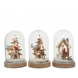 Cloche Scène Noel Led/Pile...