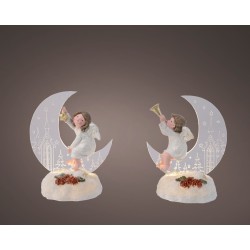 Ange Sur Lune Polyresine...