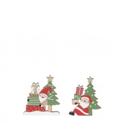 Père Noël a/cad sapin bois...