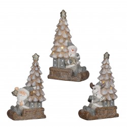 Père Noël/BN/renne a/sap...