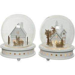 Boule Verre Decor Bois...