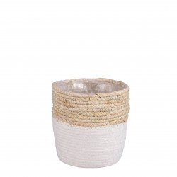 Panier Rachel Rond Blanc En...