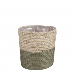 Panier Rachel Rond Vert En...