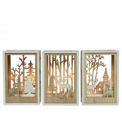 Scene Foret Led/Pile Blanc...