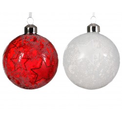 Boule Étoile Blanc/Rouge En...
