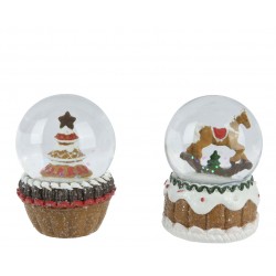 Boule À Eau Cupcake Brun En...