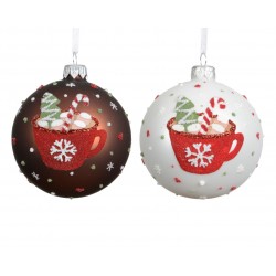 Boule Bonbon Rouge/Blanc En...