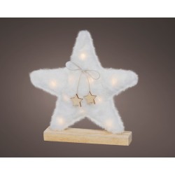 Étoile Fourrure Sur Socle...