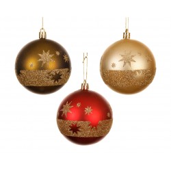 Boule Étoile Or/Rouge En...