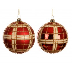 Boule Ecossais Rouge/Crème...