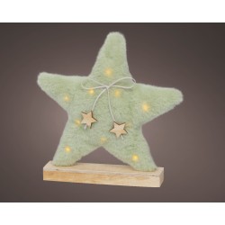 Étoile Fourrure Sur Socle...