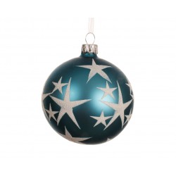 Boule Étoiles Bleu En Verre...