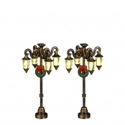 Réverbère X2 Led Noir En...