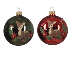 Boule Renne/Houx Rouge/Vert...