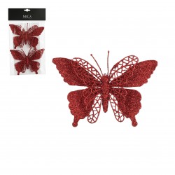 Clip Papillon X2 Rouge En...