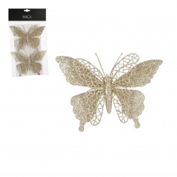 Clip Papillon X2 Champagne...