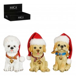 Chien + Bonnet Blanc/Marron...