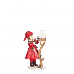 Fillette Nichoir Rouge En...