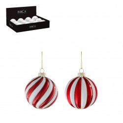 Boule Candy Rouge/Blanc En...