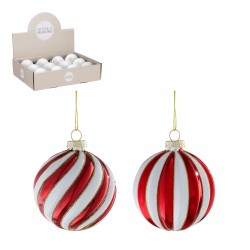 Boule Candy Rouge/Blanc En...