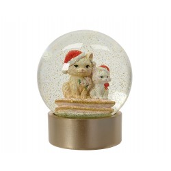 Boule à neige chat or Ø12 -...
