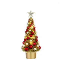 Sapin Décoré Led Rouge...