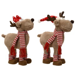 Peluche renne écharpe H28 -...